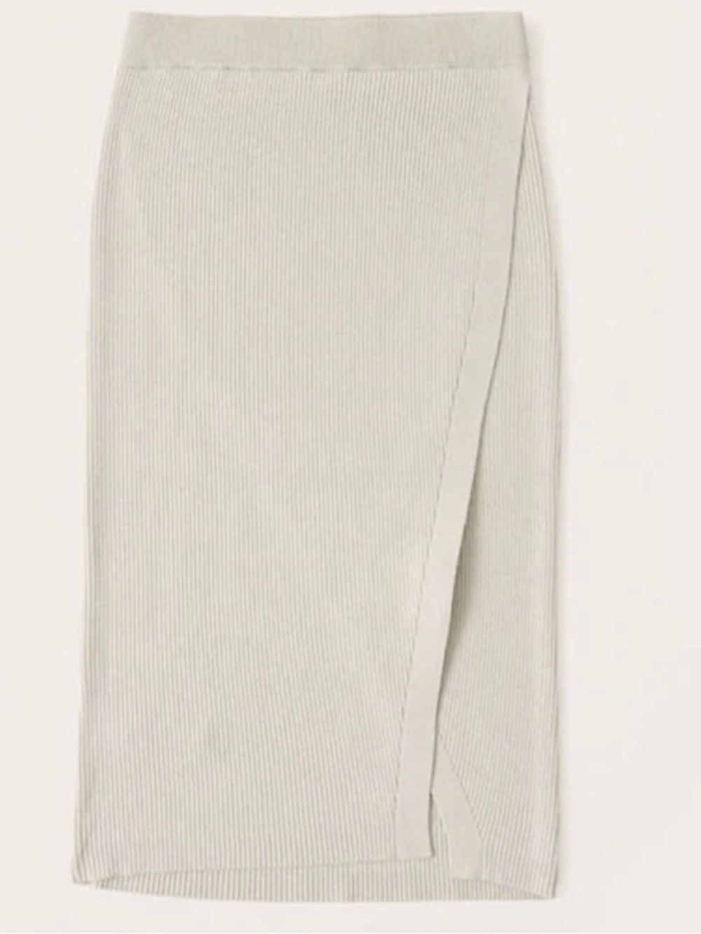 ABERCROMBIE & FITCH WOMENS KNIT PENCIL MIDI SKIRT CREAM BEIGE MEDIUM